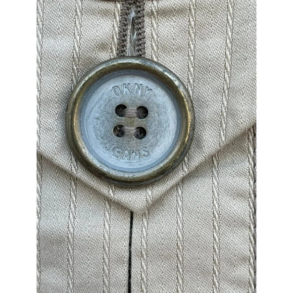 DKNY Womens Long Sleeve Double Breasted Belted Trench Coats Khaki Sz XS - Picture 8 of 16